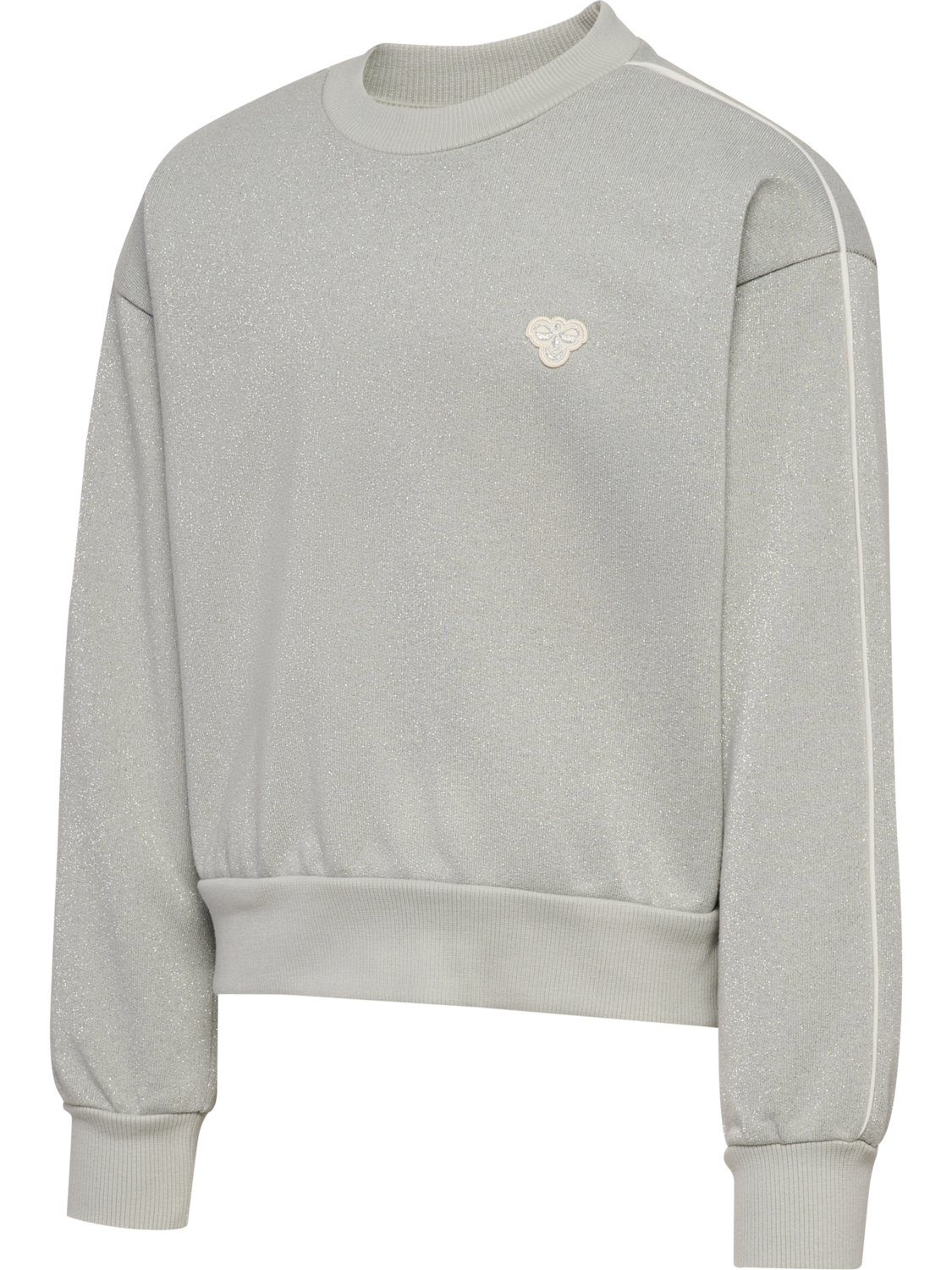 hmlJR LOOSE GLITTER CREWNECK, HIGH RISE, packshot