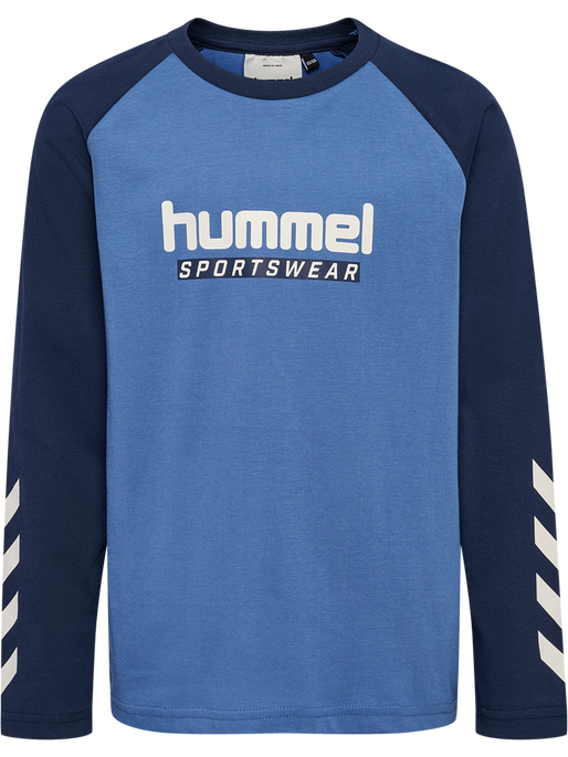 hmlJR LOGO T-SHIRT L/S, DUTCH BLUE, packshot