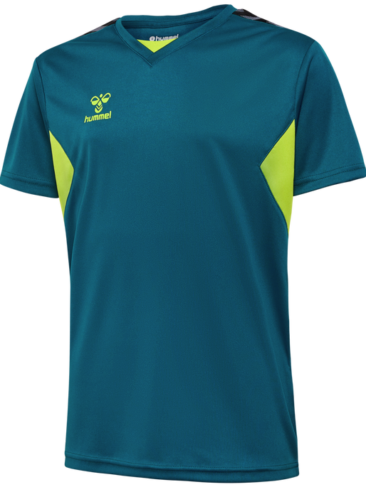 hmlAUTHENTIC PL JERSEY S/S KIDS, BLUE CORAL/SULPHUR SPRING, packshot