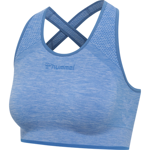 hmlMT UNA SEAMLESS SPORTS TOP, MARINA MELANGE, packshot