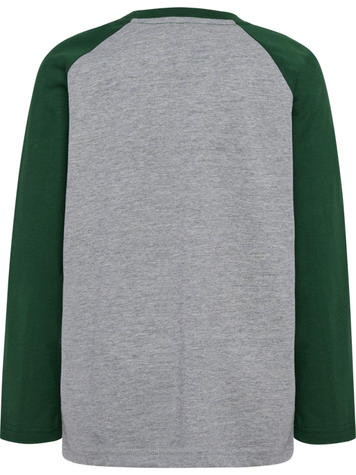 hmlJR RAGLAN LOOSE T-SHIRT L/S BEE, DARK GREEN, packshot