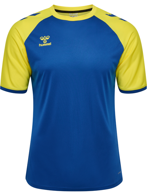 hmlMATCH LEAGUE JERSEY S/S, TRUE BLUE/BLAZING YELLOW, packshot