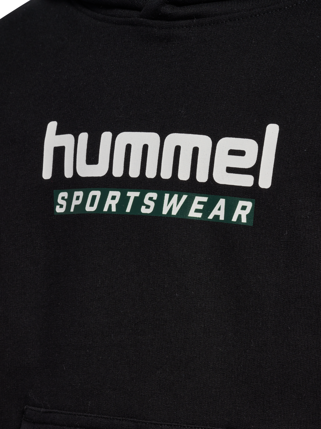 hmlJR LOGO HOODIE, BLACK, packshot