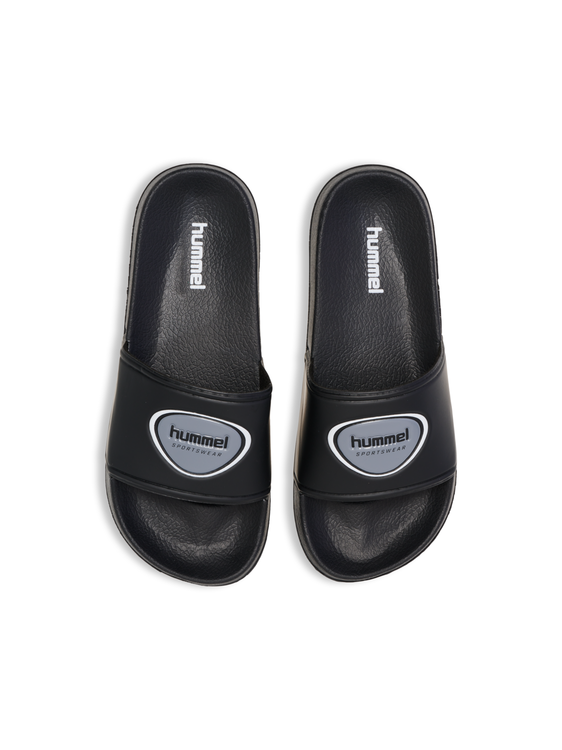 POOL SLIDE BADGE, BLACK, packshot