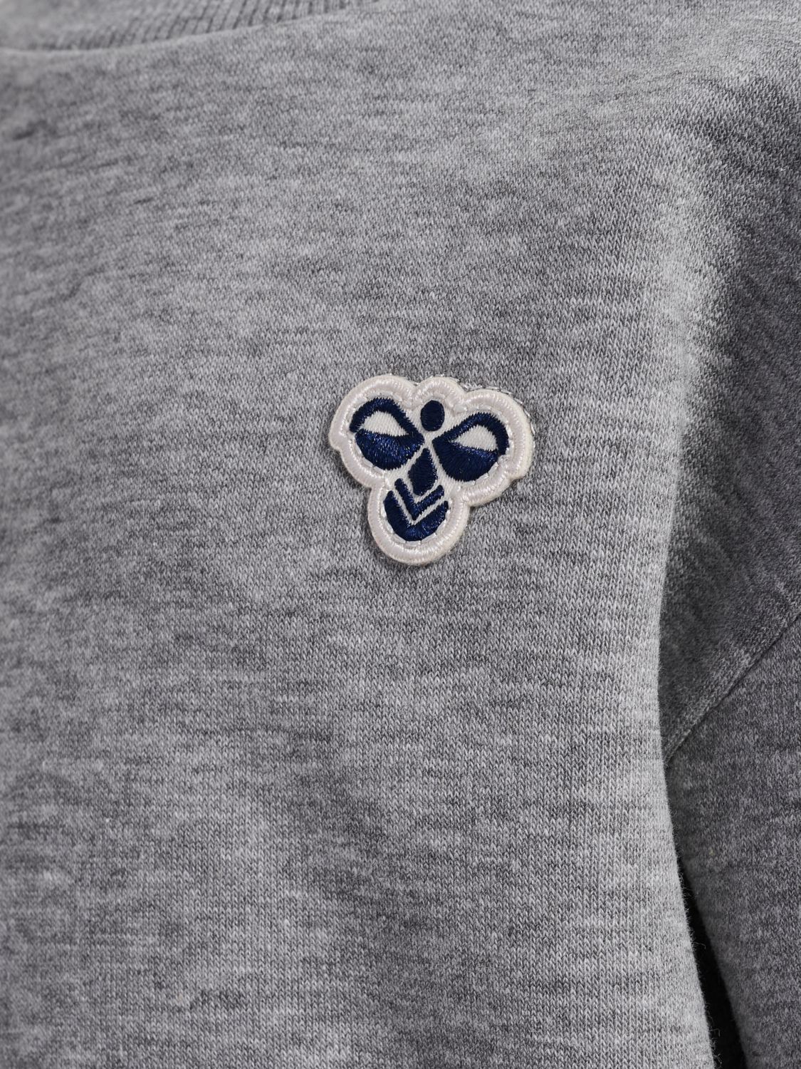 hmlMINI LOOSE CREWNECK BEE, GREY MELANGE, packshot