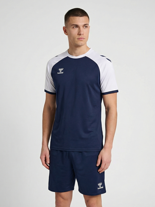 hmlMATCH LEAGUE JERSEY S/S, MARINE/WHITE, model