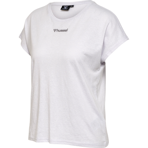 hmlZANDRA T-SHIRT, LIGHT GREY MELANGE, packshot