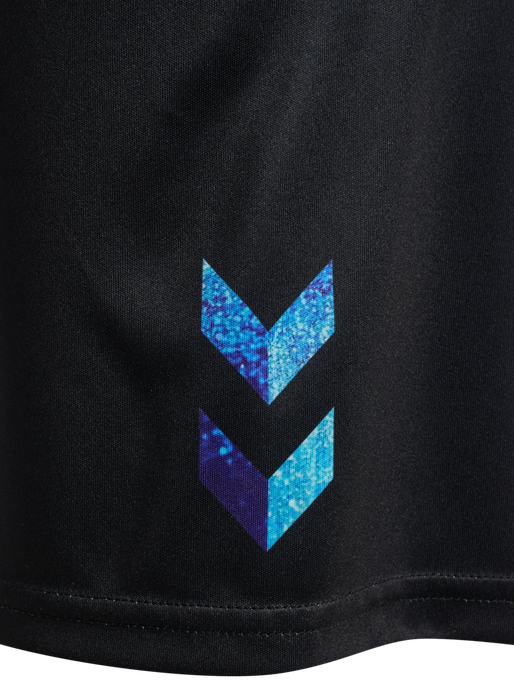hmlSHIMMER SHORTS, BLACK/DAZZLING BLUE hmlSHIMMER SHORTS, BLACK/DAZZLING BLUE, packshot