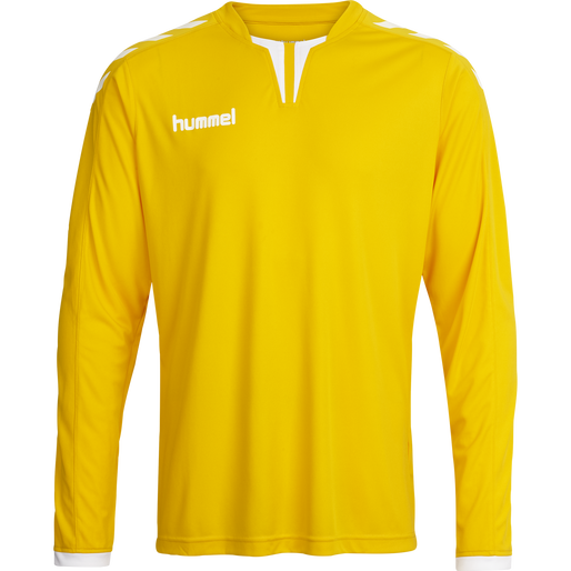 CORE LS POLY JERSEY, SPORTS YELLOW PR, packshot