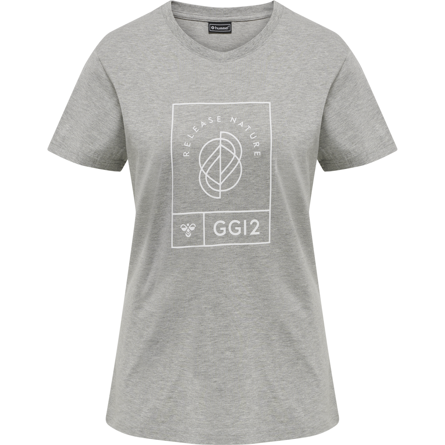 hmlGG12 T-SHIRT S/S WOMAN, GREY MELANGE, packshot