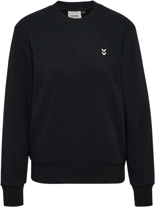 hmlPULSE W SWEAT CREWNECK, BLACK, packshot