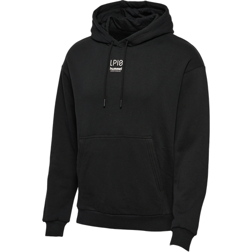 hmlLP10 BOXY SWEAT HOODIE, BLACK, packshot