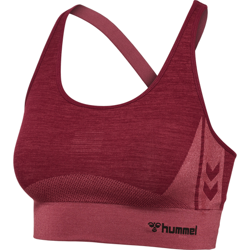 hmlCLEA SEAMLESS  SPORTS TOP, CABERNET, packshot