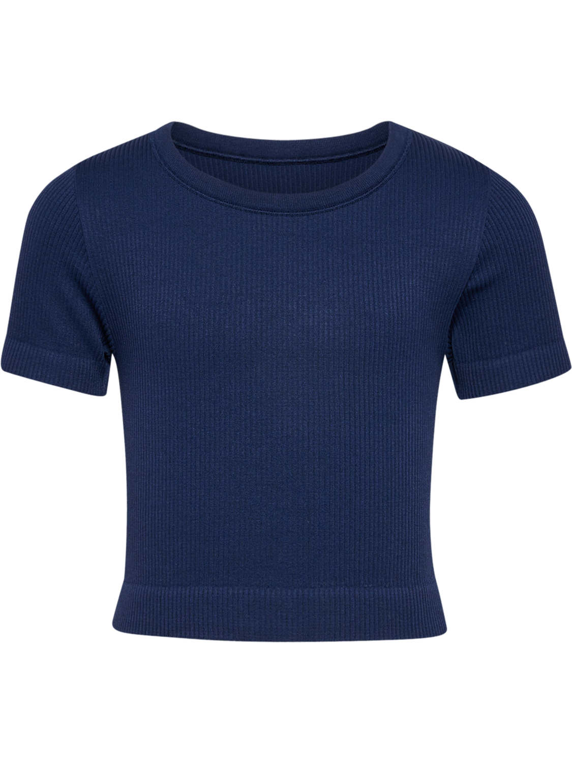 hmlJR SEAMLESS RIB T-SHIRT S/S, BLACK IRIS, packshot