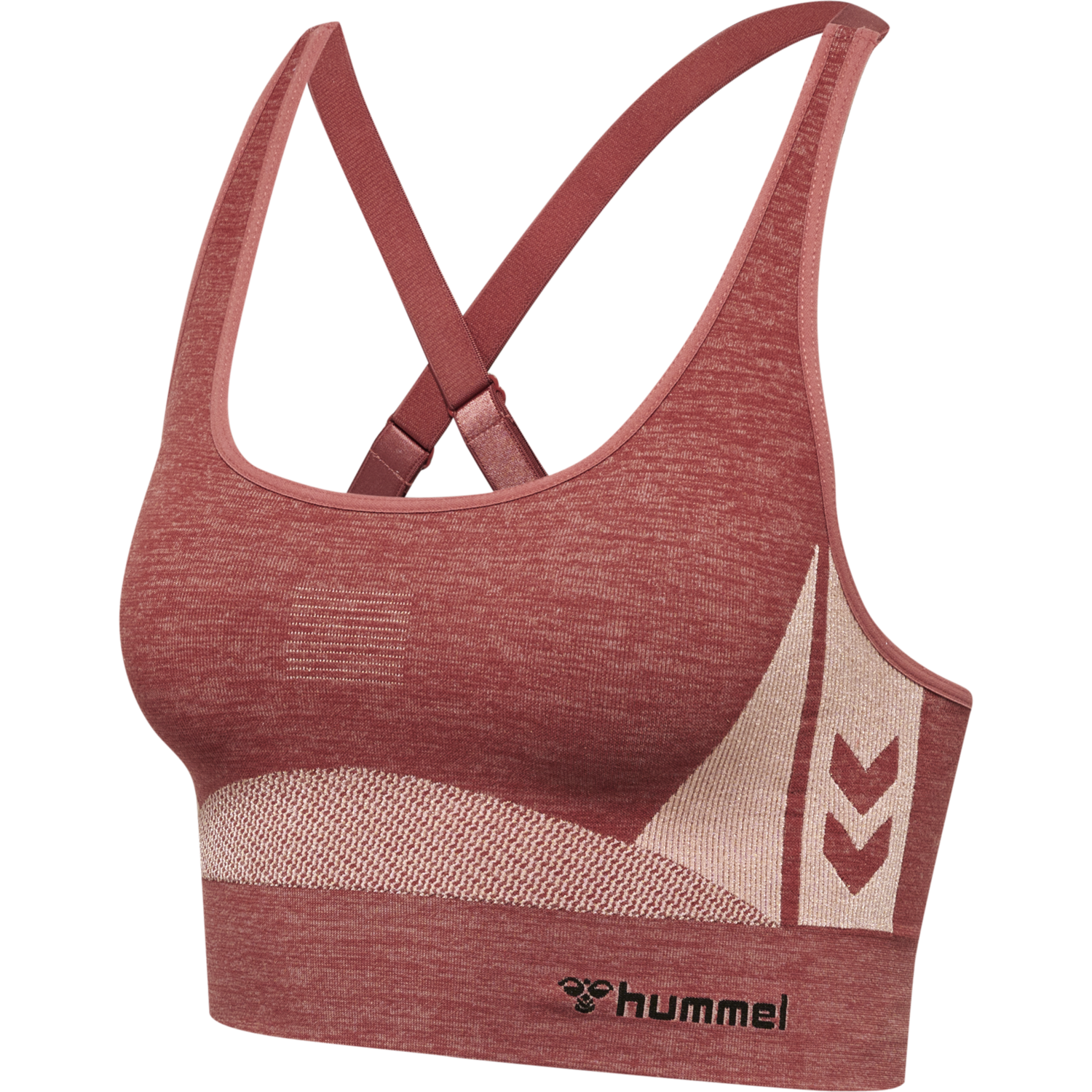 hmlCLEA SEAMLESS  SPORTS TOP, WITHERED ROSE/ROSE TAN MELANGE, packshot