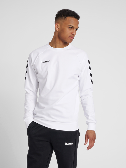 HMLGO COTTON SWEATSHIRT, WHITE, model