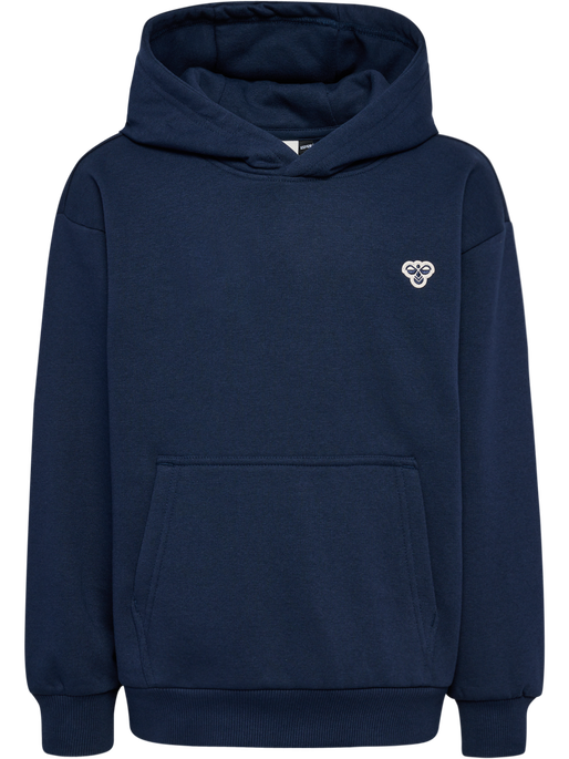 hmlJR LOOSE HOODIE BEE, DRESS BLUES hmlJR LOOSE HOODIE BEE, DRESS BLUES, packshot