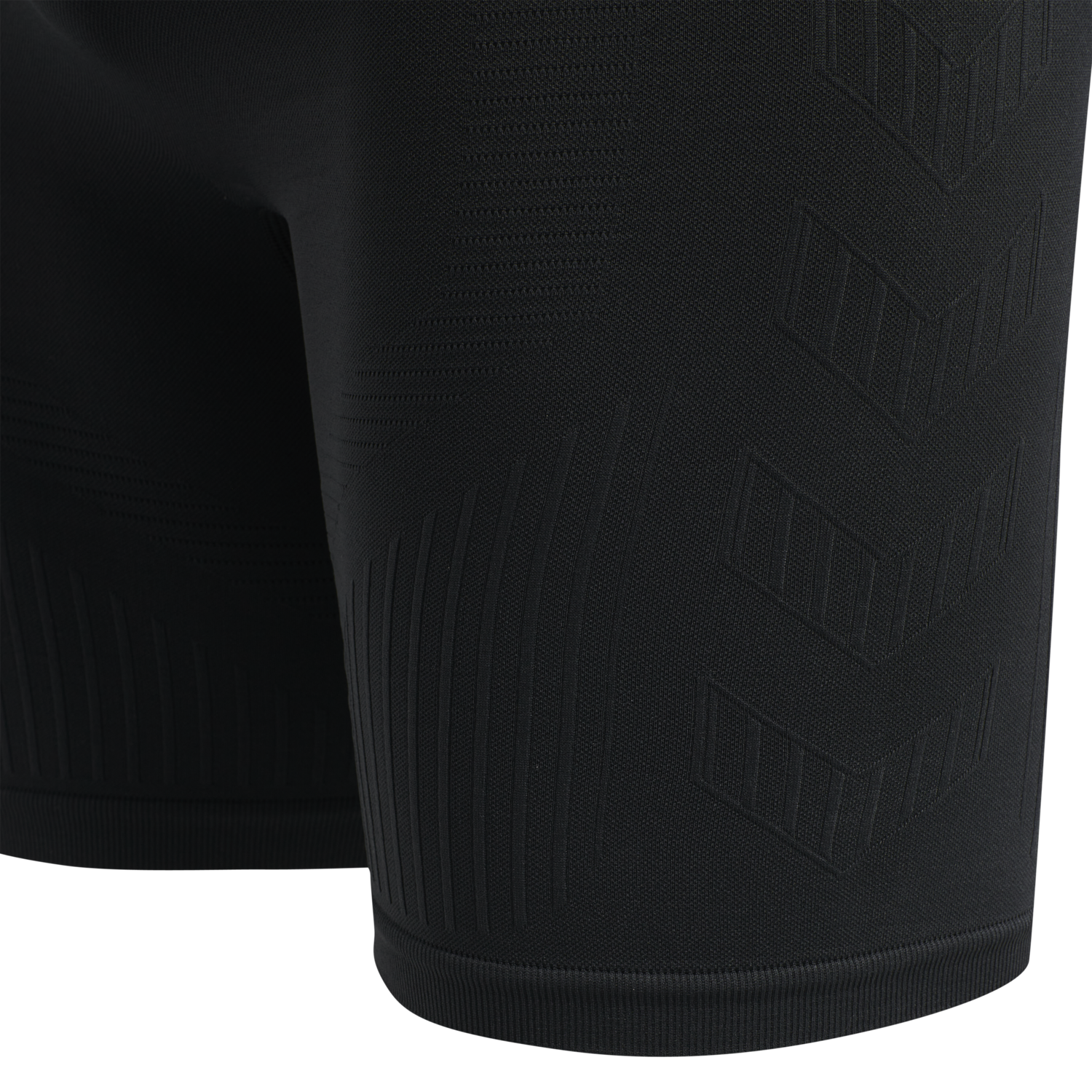 hmlSTROKE SEAMLESS TIGHT SHORTS, BLACK, packshot