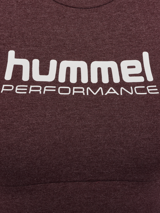 hmlPULSE LOGO LIGHT SUPPORT BRA, FUDGE MELANGE, packshot