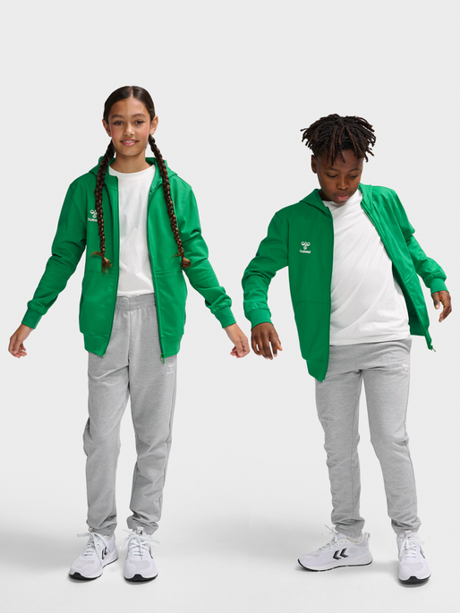 hmlGO 2.0 ZIP HOODIE KIDS, JELLY BEAN, model