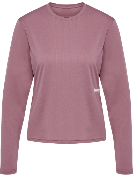hmlPULSE WORKOUT W T-SHIRT L/S, WISTFUL MAUVE, packshot