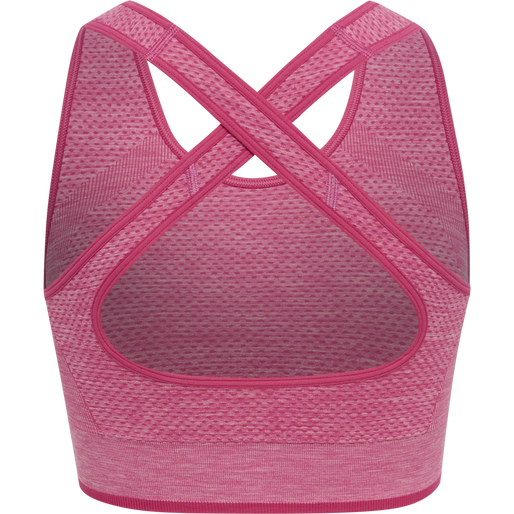 hmlMT UNA SEAMLESS SPORTS TOP, AZALEA PINK MELANGE, packshot
