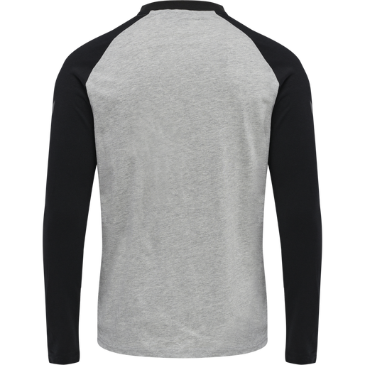 hmlLEGACY BLOCKED T-SHIRT L/S, GREY MELANGE hmlLEGACY BLOCKED T-SHIRT L/S, GREY MELANGE, packshot