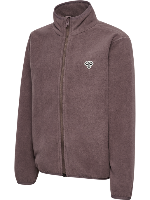 hmlJR FLEECE ZIP JACKET BEE, PEPPERCORN hmlJR FLEECE ZIP JACKET BEE, PEPPERCORN, packshot