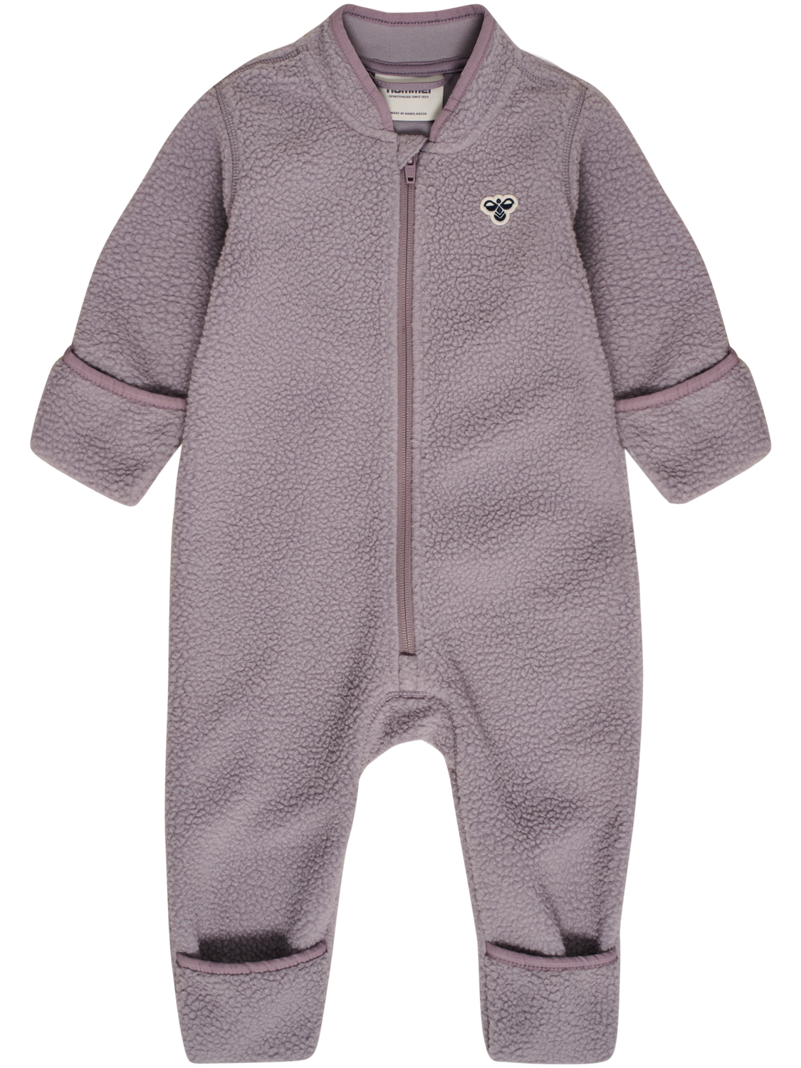 hmlMINI ATLAS FLEECE ZIP SUIT, GRAY RIDGE, packshot