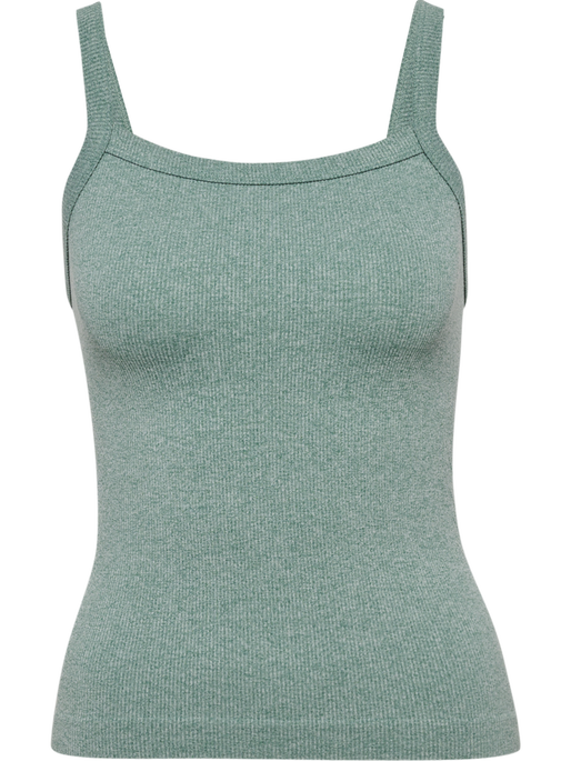 hmlYOGA SEAMLESS RIB TOP, CHINOIS GREEN MELANGE, packshot