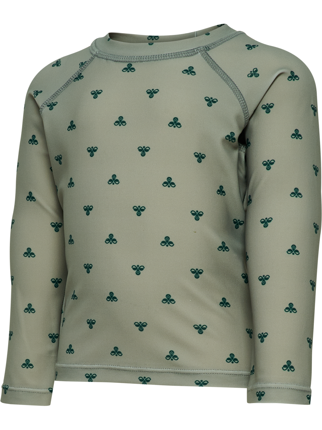 hmlMINI BEE AOP SWIM T-SHIRT L/S, SHADOW, packshot