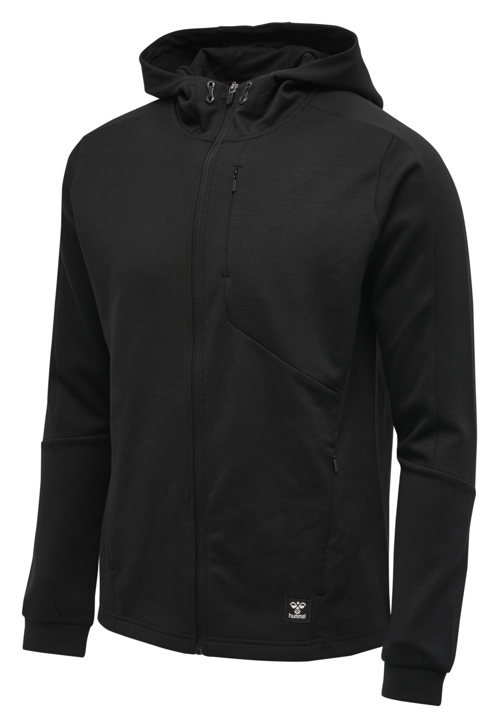 hmlTROPPER ZIP HOODIE, BLACK, packshot