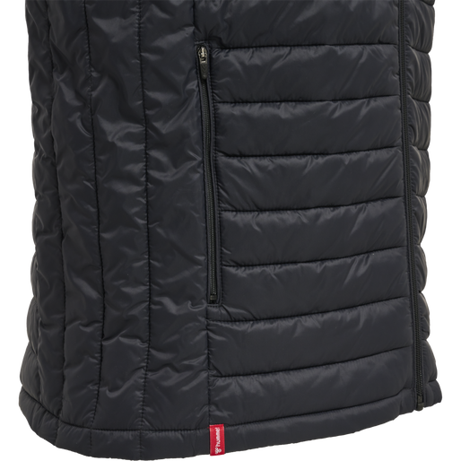 hmlRED QUILTED WAISTCOAT, BLACK, packshot