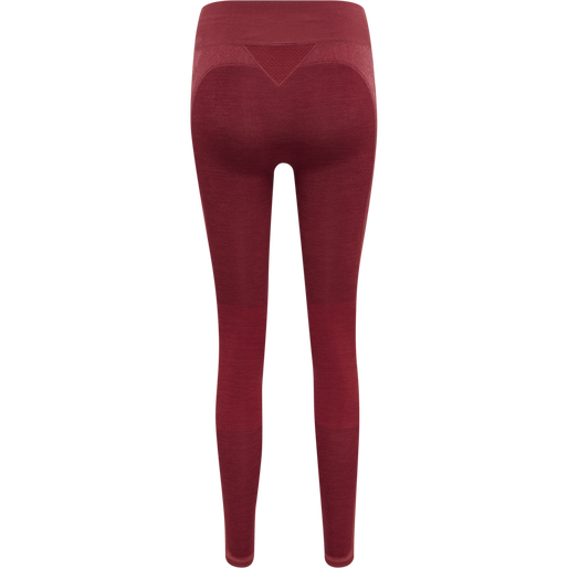 hmlCLEA SEAMLESS MID WAIST TIGHTS, CABERNET, packshot