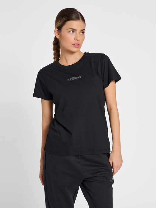 hmlOFFGRID TEE S/S WO, JET BLACK/FORGED IRON, model