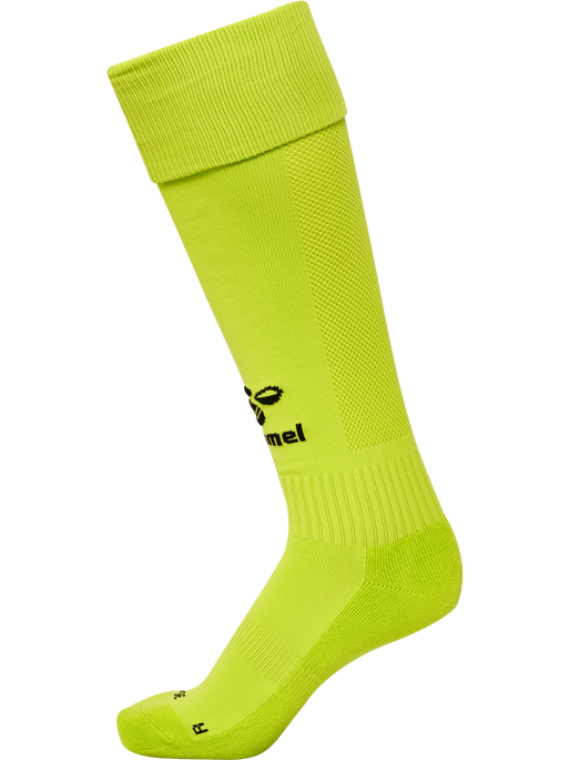 hmlESSENTIAL FOOTBALL SOCKS, LIME POPSICLE/BLACK, packshot