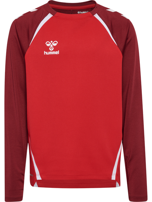 hmlLEAD 2.0 CREW SWEAT KIDS, TRUE RED/MAROON, packshot