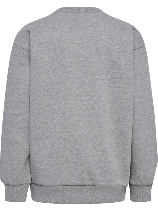 hmlJR LOOSE CREWNECK BEE, GREY MELANGE hmlJR LOOSE CREWNECK BEE, GREY MELANGE, packshot