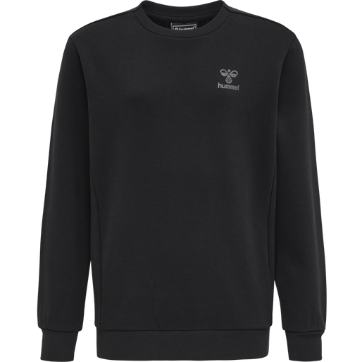hmlOFFGRID SWEATSHIRT KIDS, JET BLACK/FORGED IRON, packshot