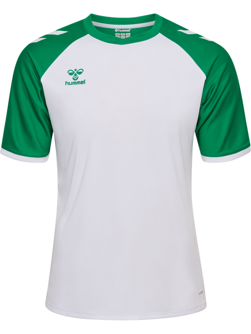 hmlMATCH LEAGUE JERSEY S/S, WHITE/JELLY BEAN, packshot