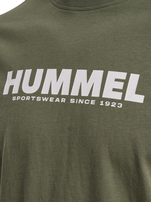 hmlLEGACY T-SHIRT, DEEP LICHEN GREEN, packshot
