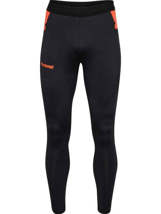 hmlBLAZE PRO TRAINING PANTS, BLACK/ORANGE, packshot