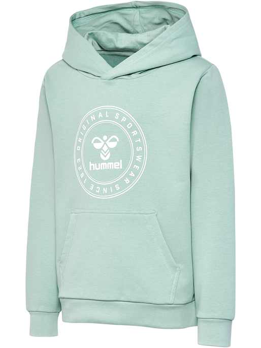 hmlCUATRO CIRCLE HOODIE, BLUE SURF, packshot