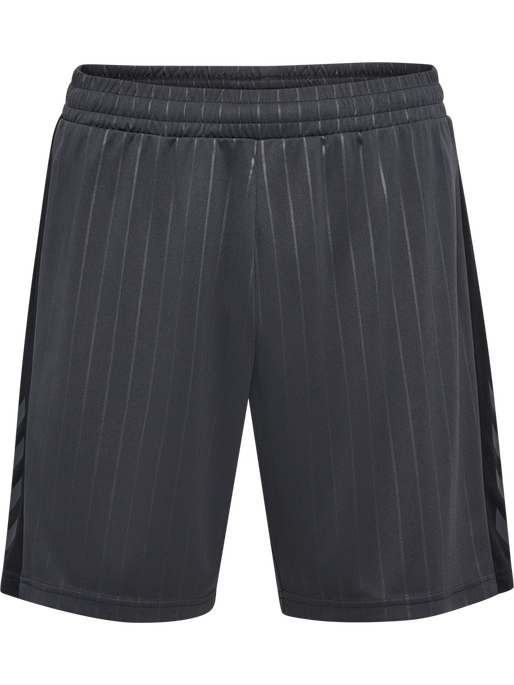 hmlPULSE STRIPE BLOCKED SHORTS, EBONY/BLACK, packshot