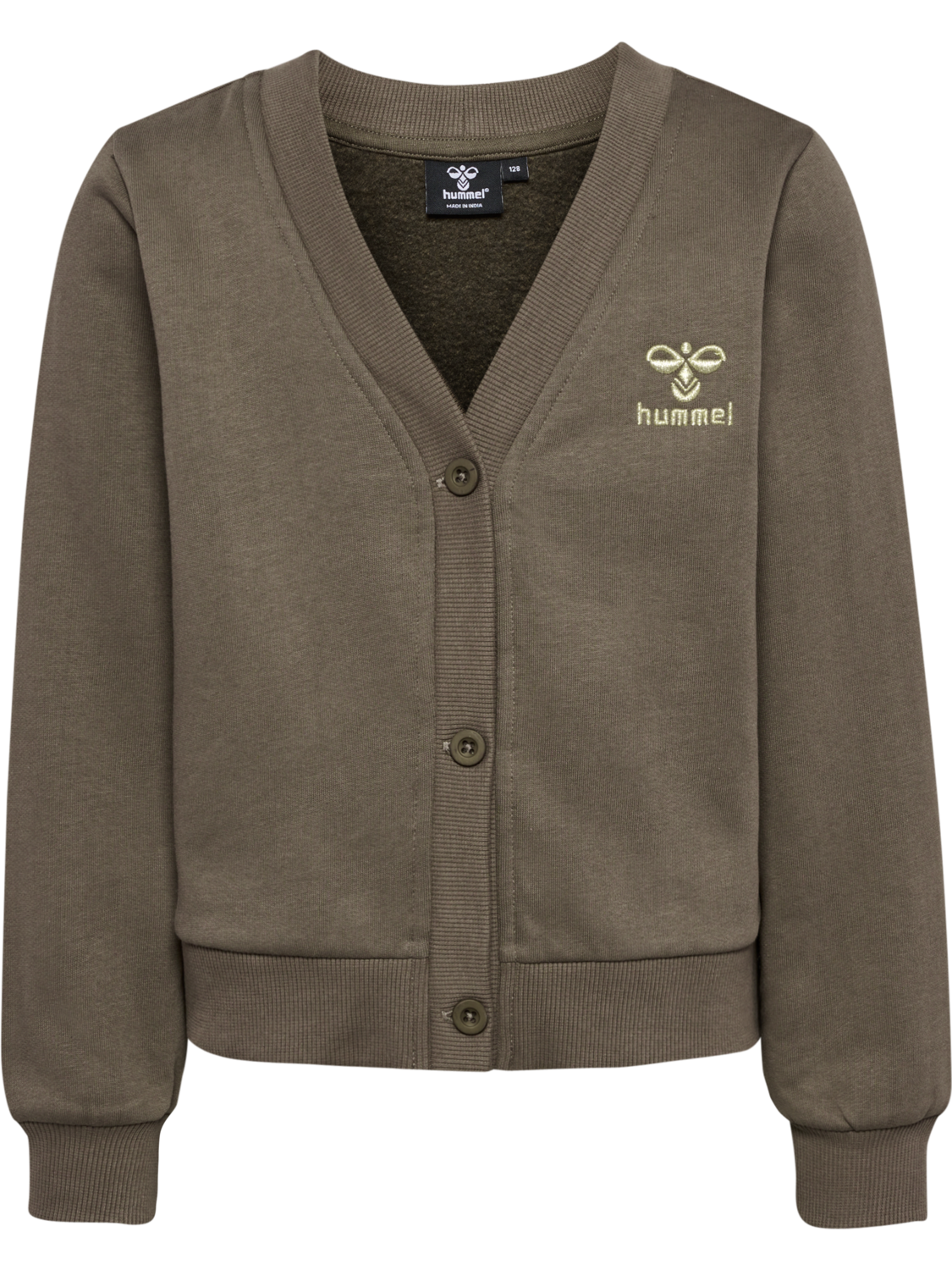 hmlTONE SWEAT CARDIGAN, MAJOR BROWN, packshot