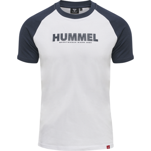 hmlLEGACY BLOCKED T-SHIRT, WHITE, packshot