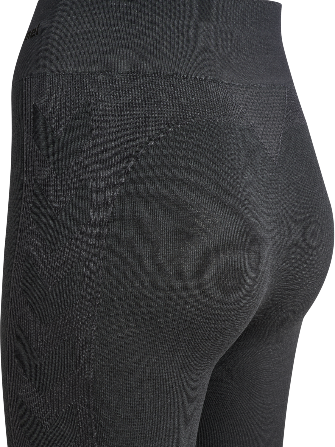 hmlCLEA SEAMLESS MID WAIST TIGHTS, EBONY, packshot