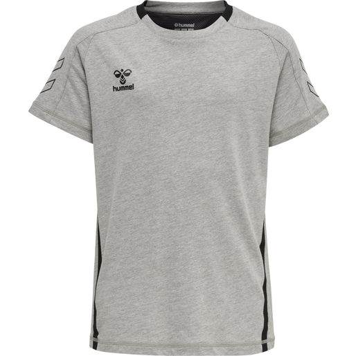hmlCIMA XK T-SHIRT S/S KIDS, GREY MELANGE hmlCIMA XK T-SHIRT S/S KIDS, GREY MELANGE, packshot