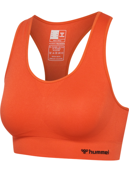 hmlTIF SEAMLESS SPORTS TOP, TANGERINE TANGO, packshot