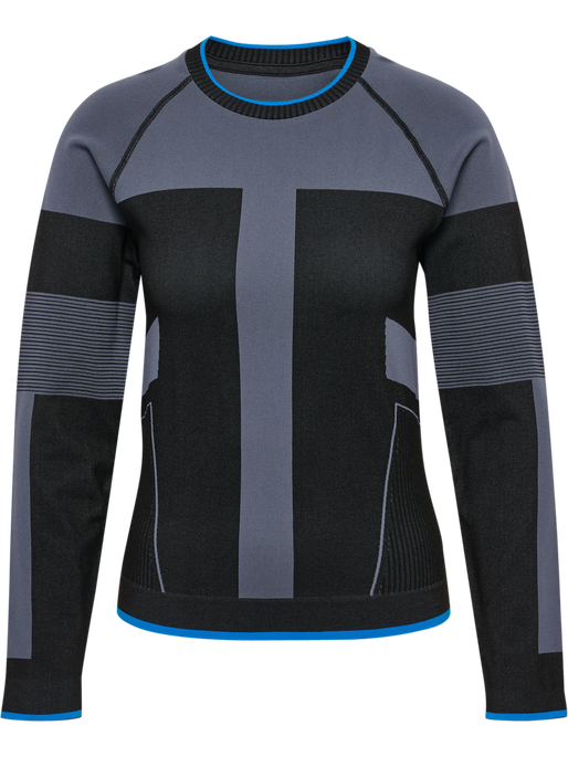 hmlSEAMLESS TEE LS, BLACK hmlSEAMLESS TEE LS, BLACK, packshot